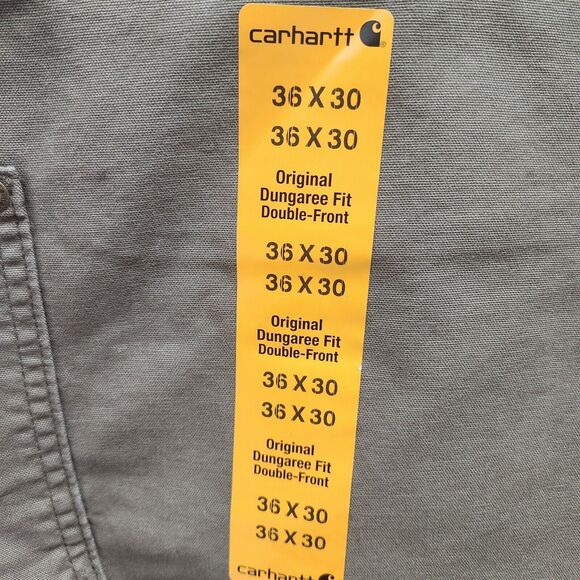 Utility Cargo Workwear Carhart Double Front Work Pants Size 36X30 Mushroom - Picture 4 of 12